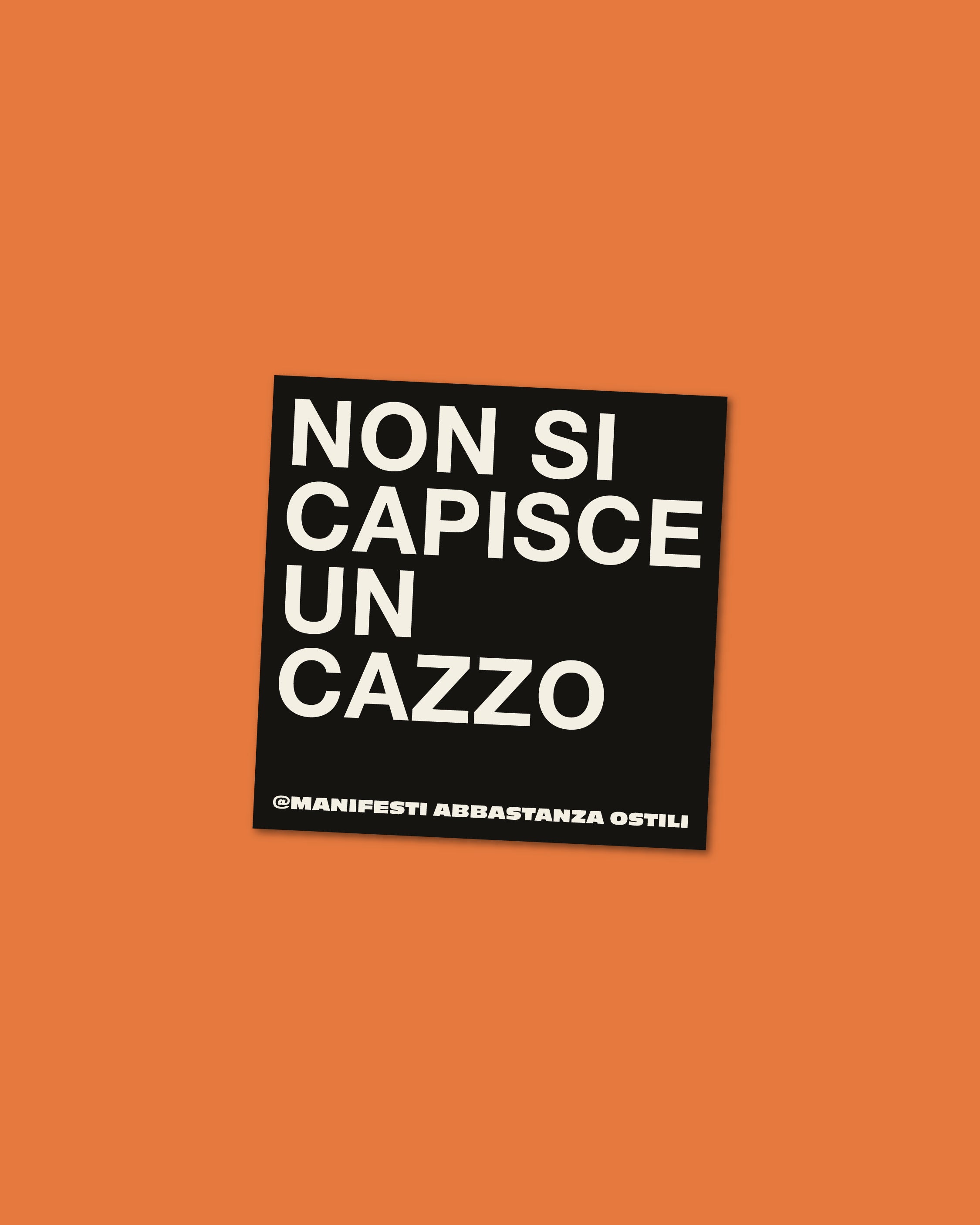 Adesivo - Non si capisce un cazzo