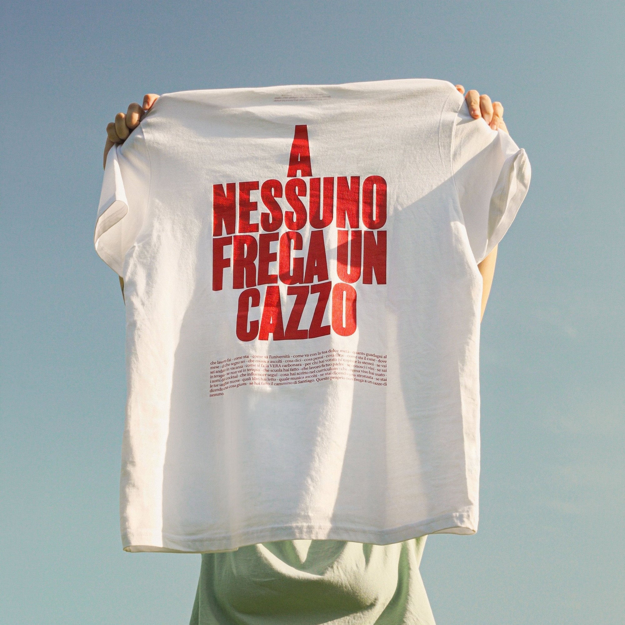 Maglietta A nessuno frega un cazzo ⚪️