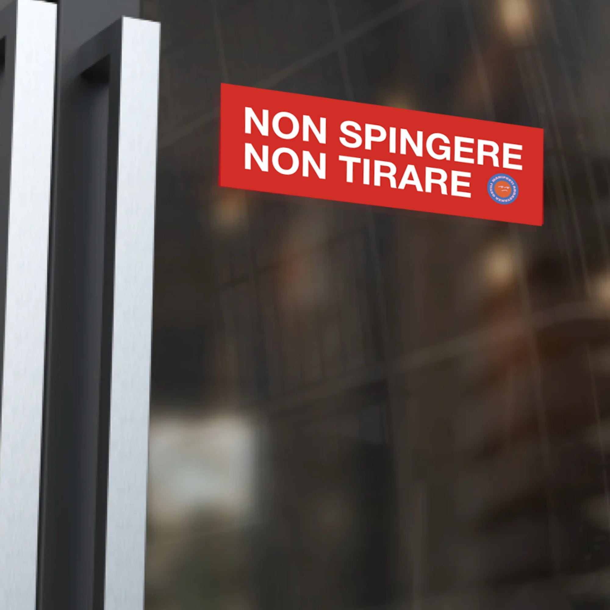 Adesivo - Non spingere non tirare
