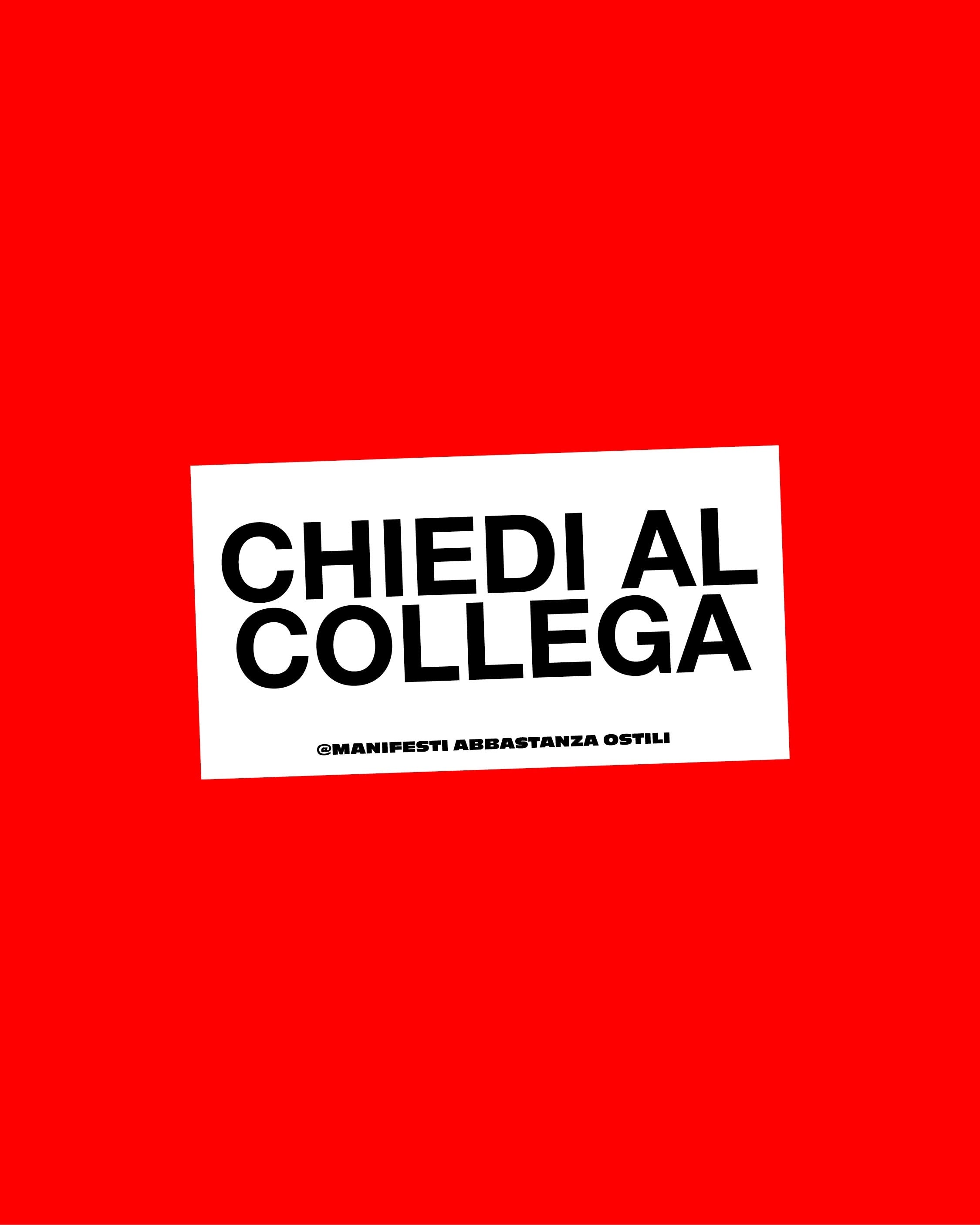 Adesivo - Chiedi al collega