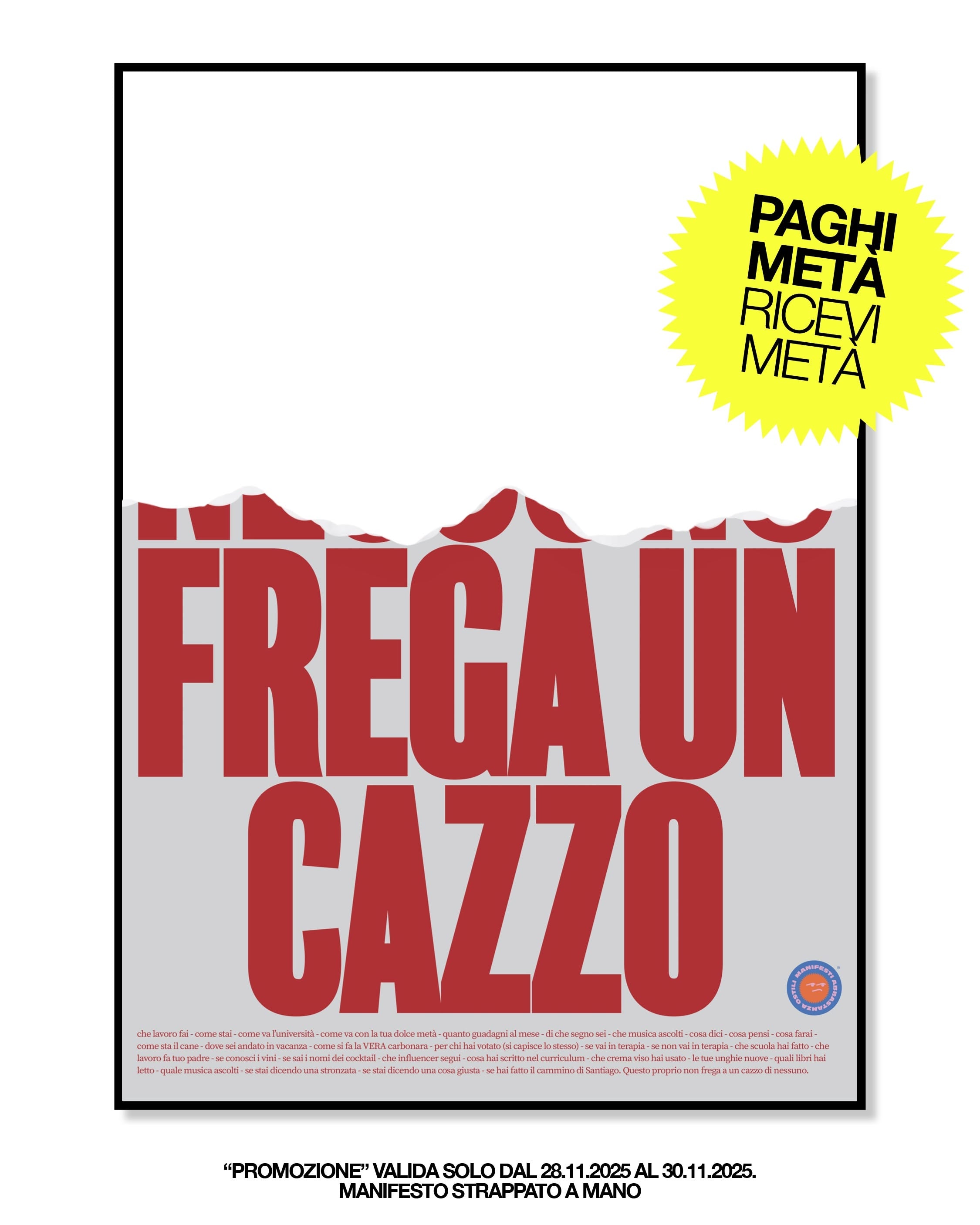 A nessuno frega un cazzo - 50% PROMO BLACK FRIDAY