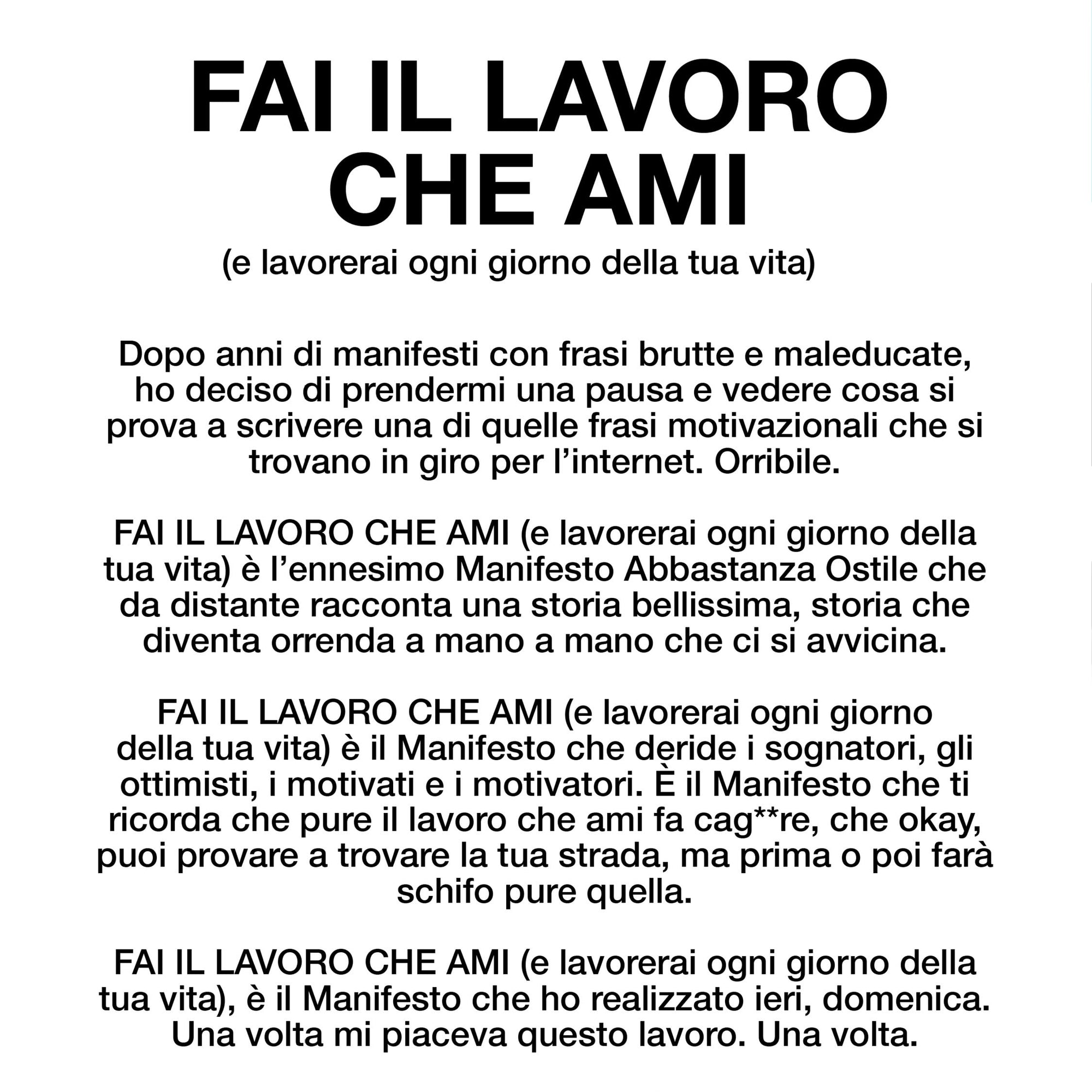 Fai il lavoro che ami