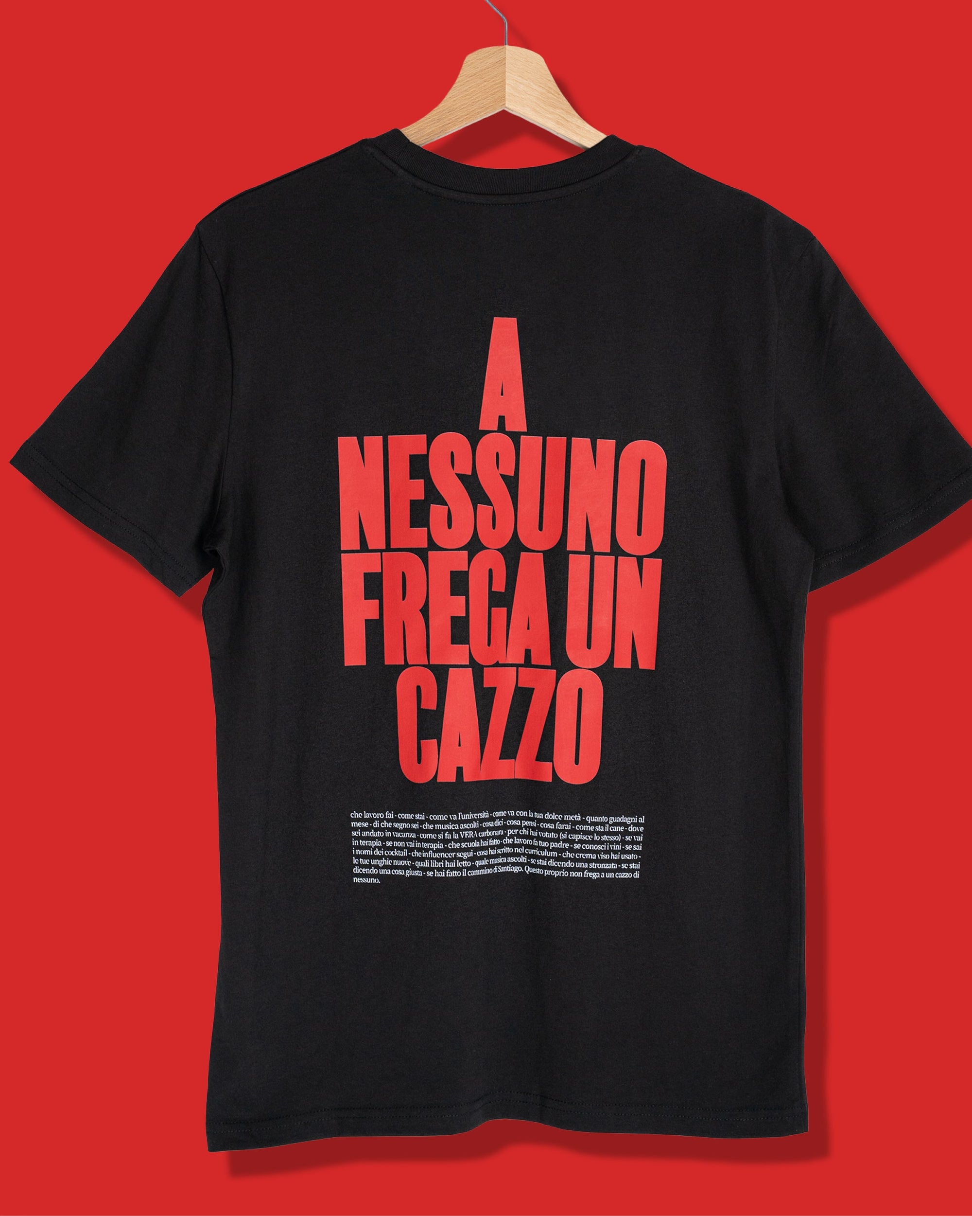 Maglietta A nessuno frega un cazzo ⚫️