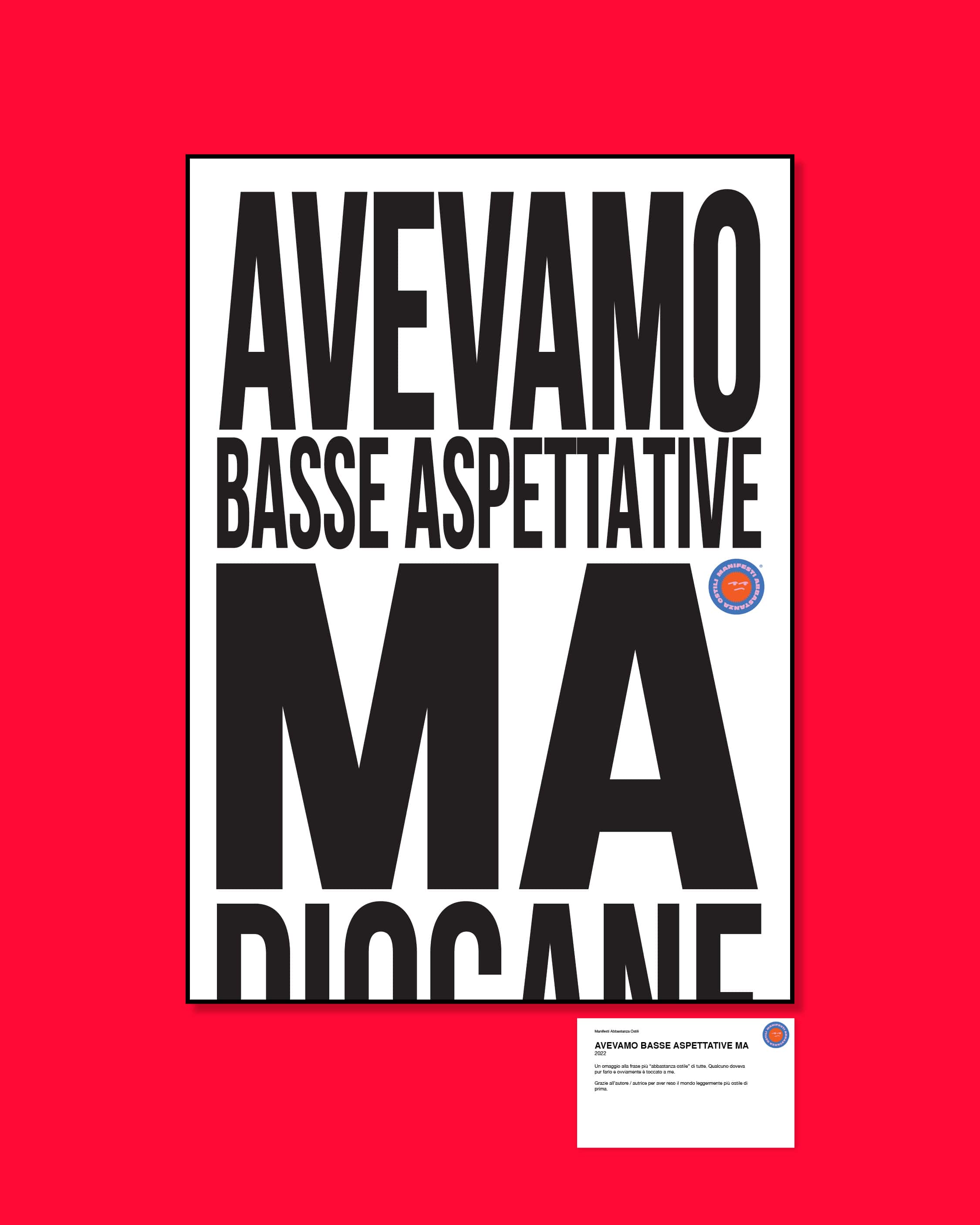 Maglietta Avevamo basse aspettative BOLD