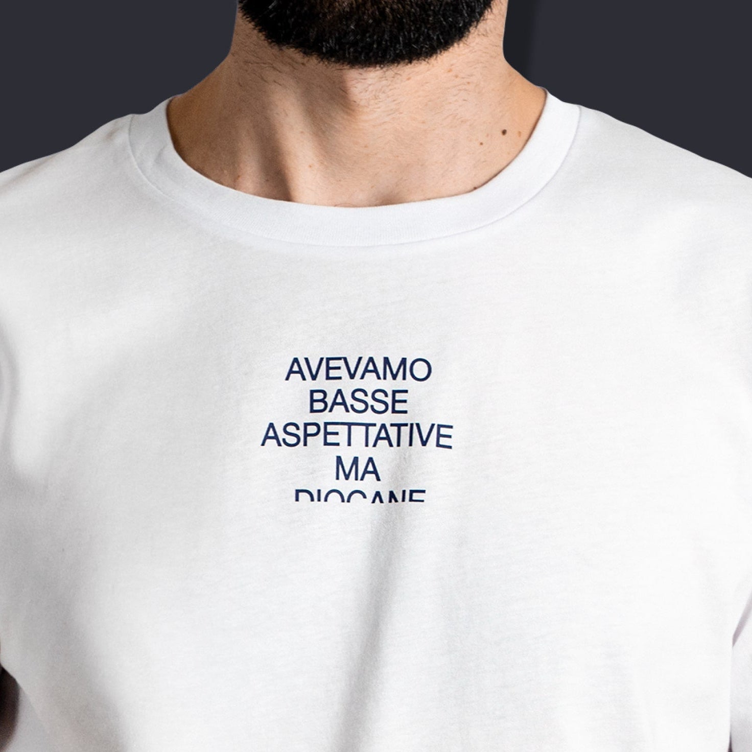 Maglietta Avevamo basse aspettative ma - Minimal