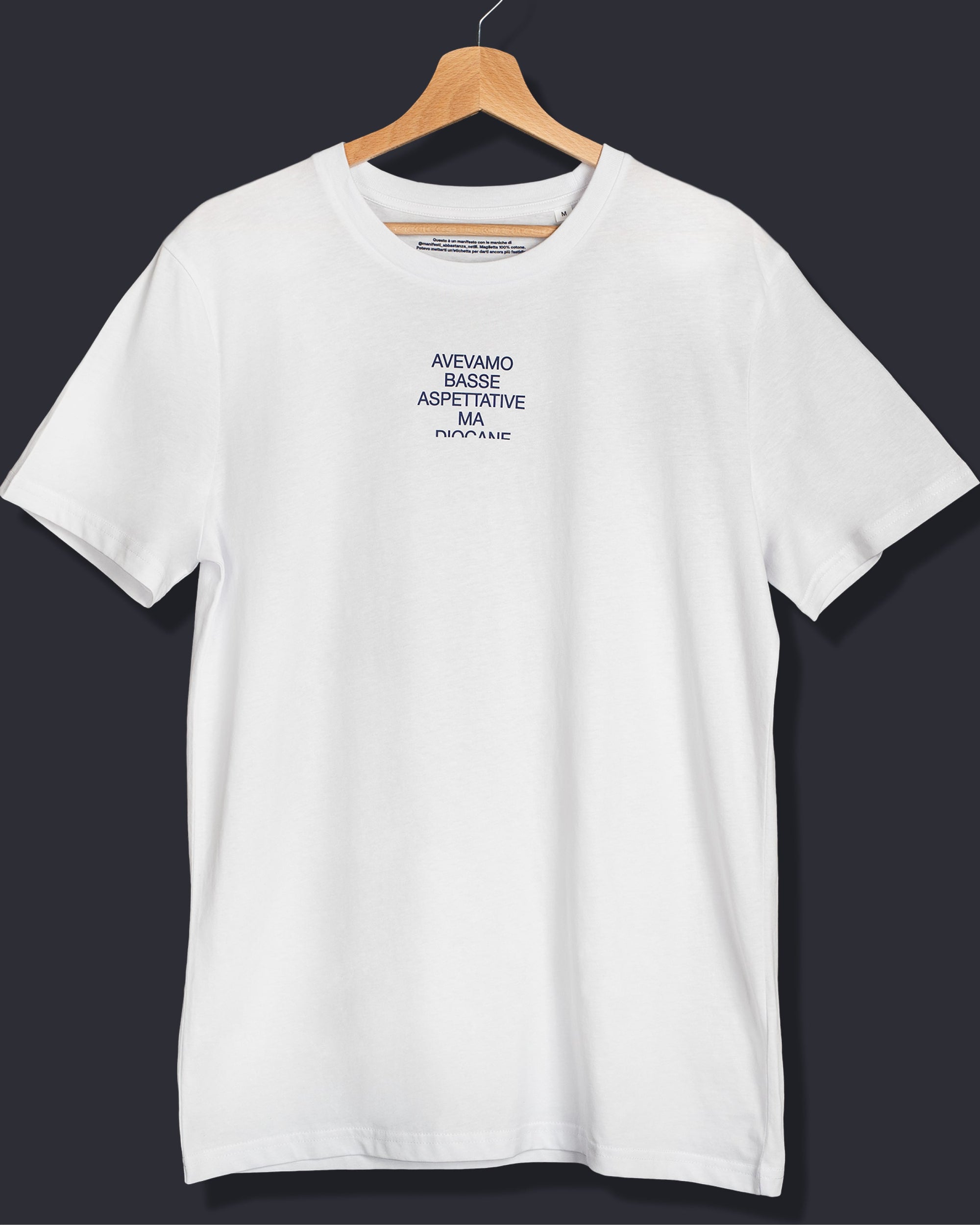 Maglietta Avevamo basse aspettative ma - Minimal