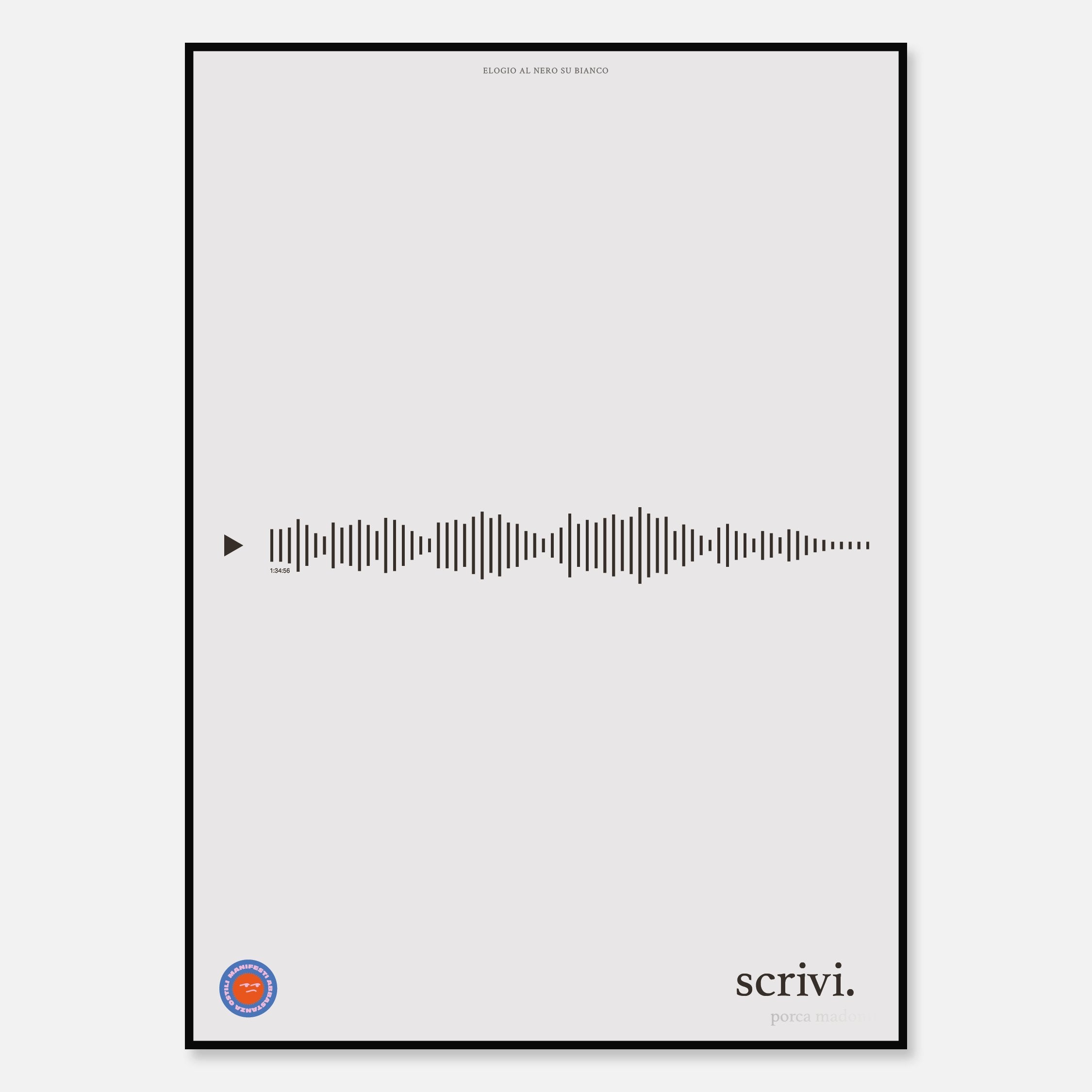 Scrivi + Sottotitolo abbastanza sfumato BIANCO