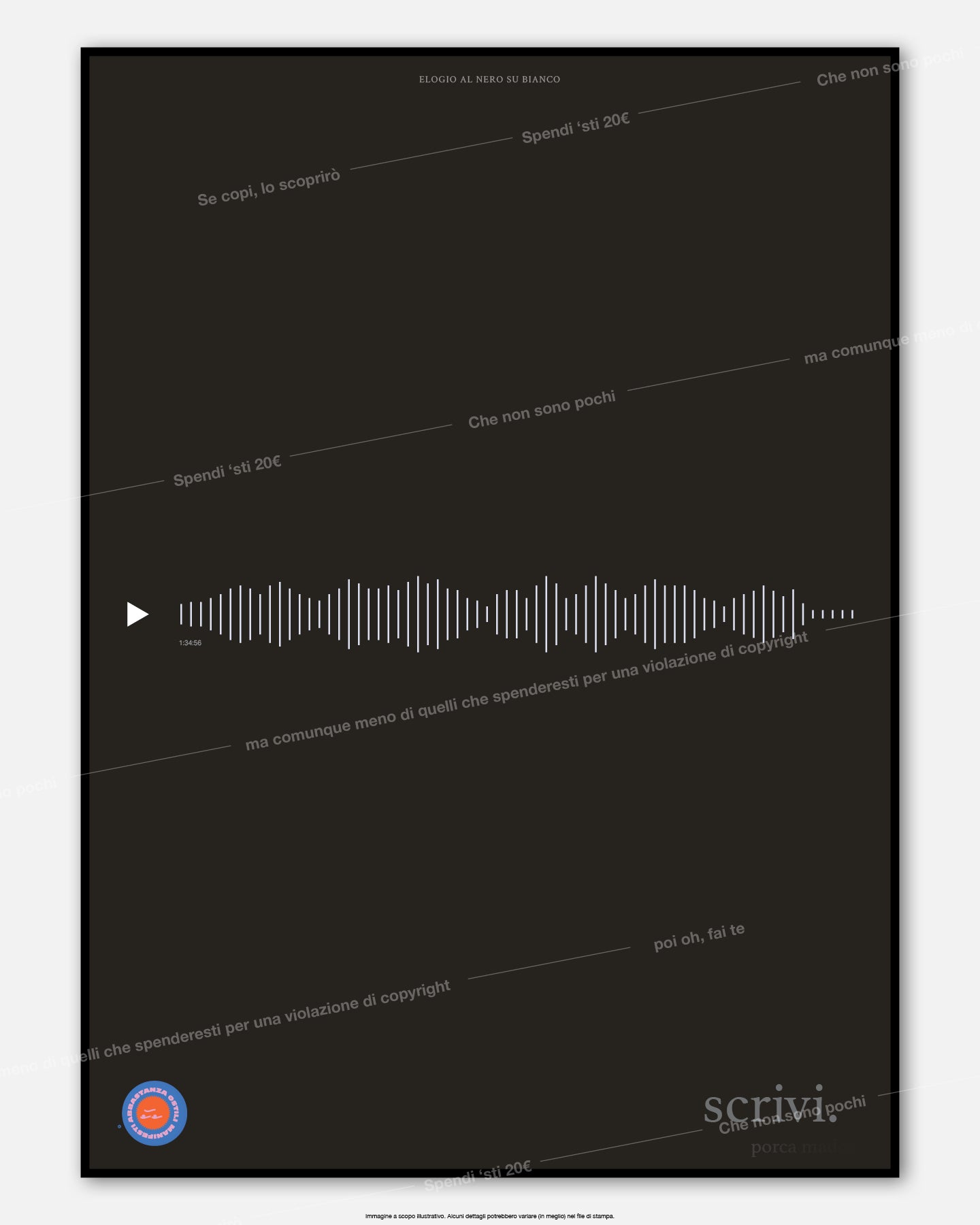 Scrivi + Sottotitolo abbastanza sfumato NERO