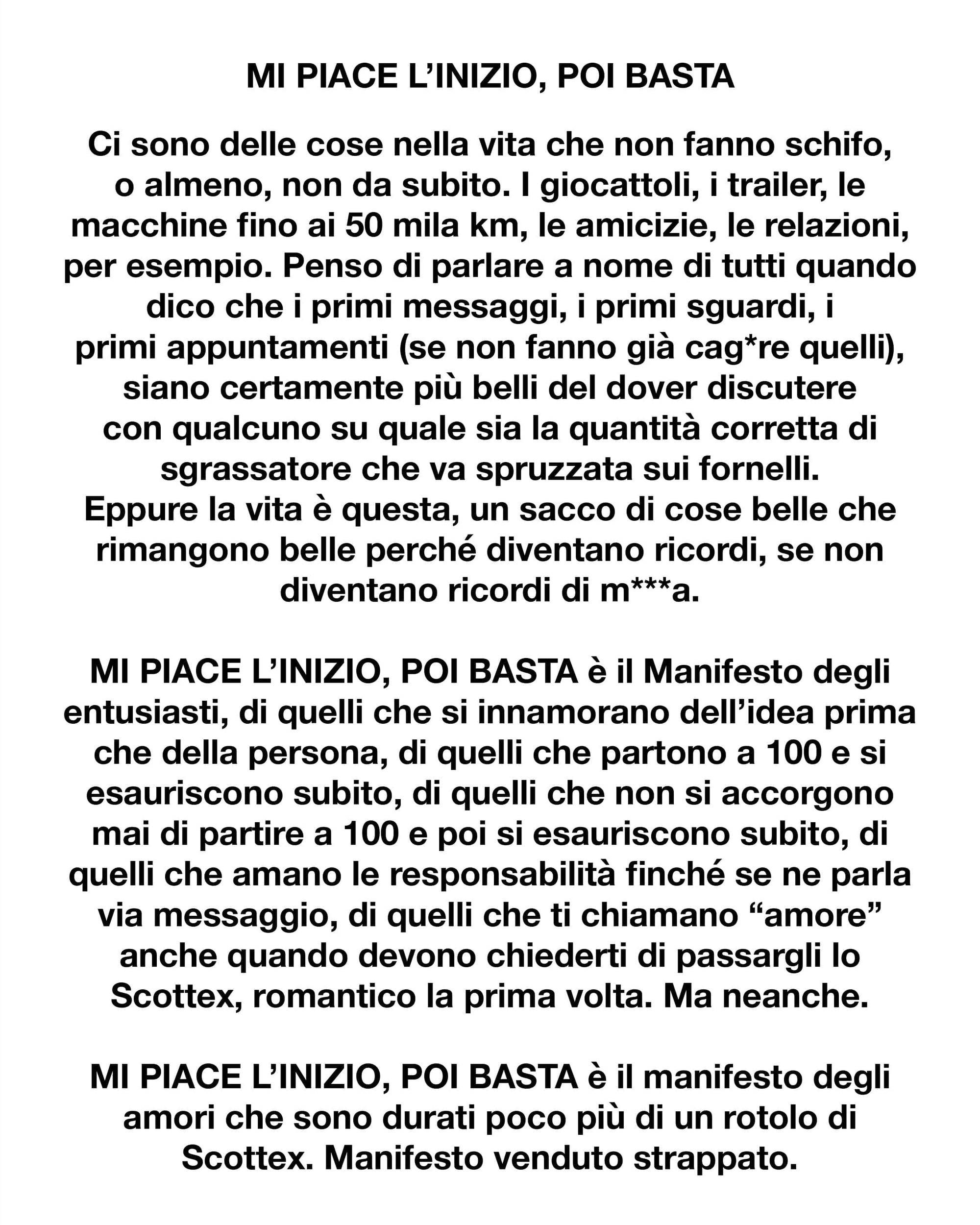 Mi piace l'inizio, poi basta