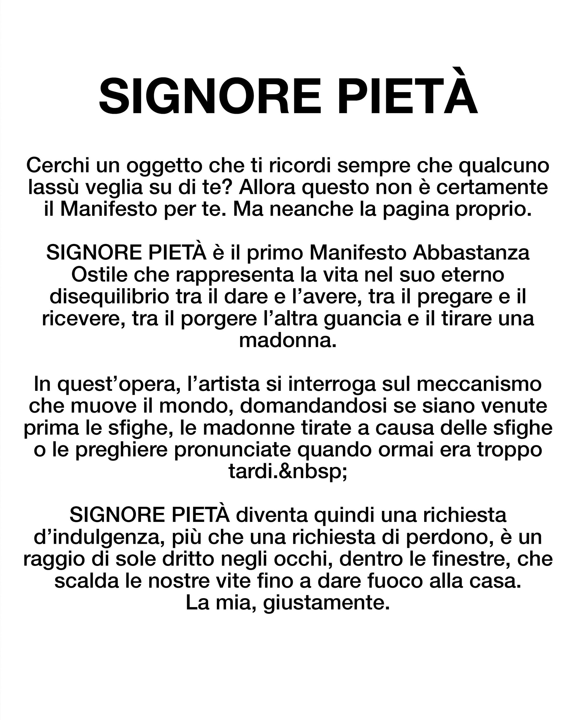 Signore Pietà