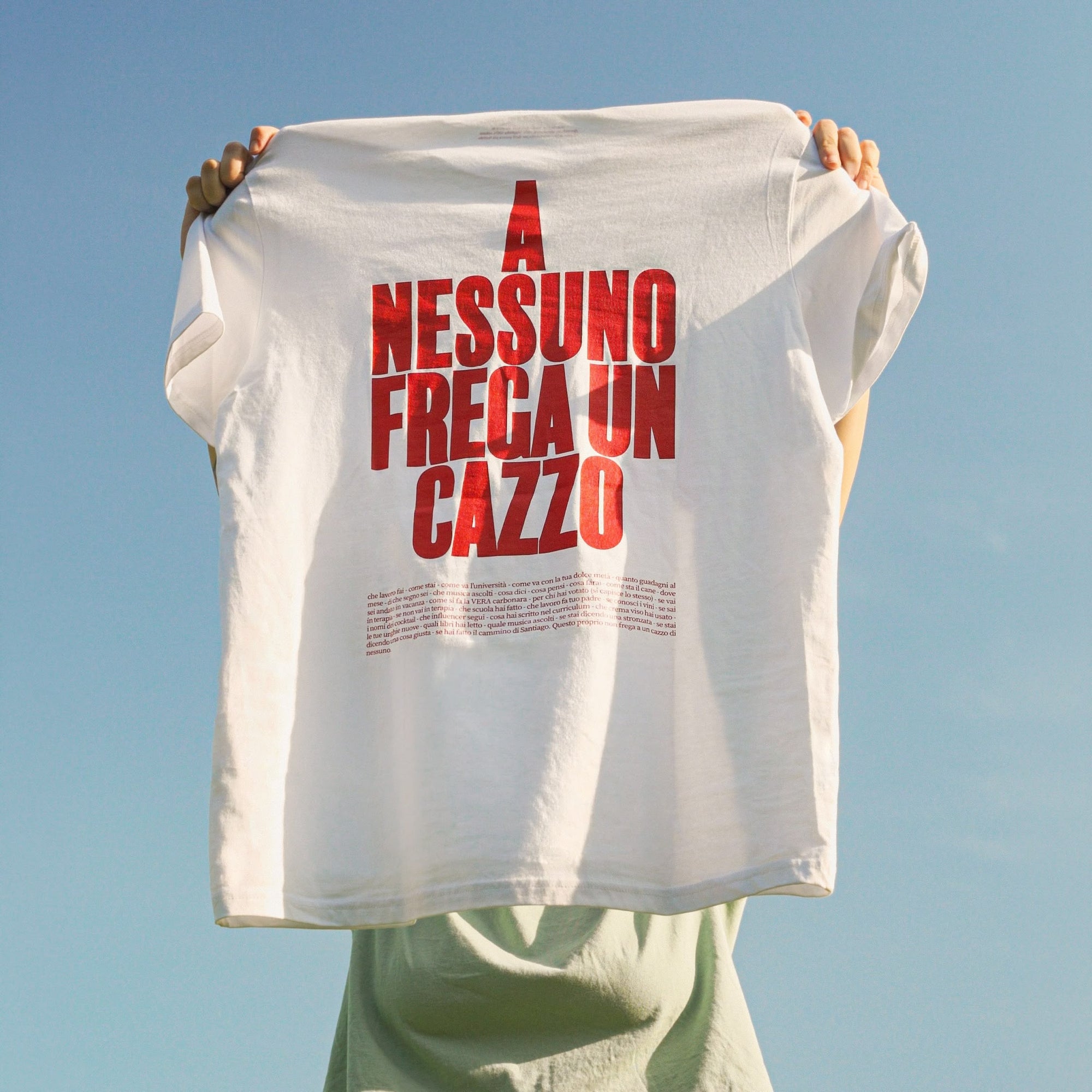 Maglietta A nessuno frega un cazzo ⚪️