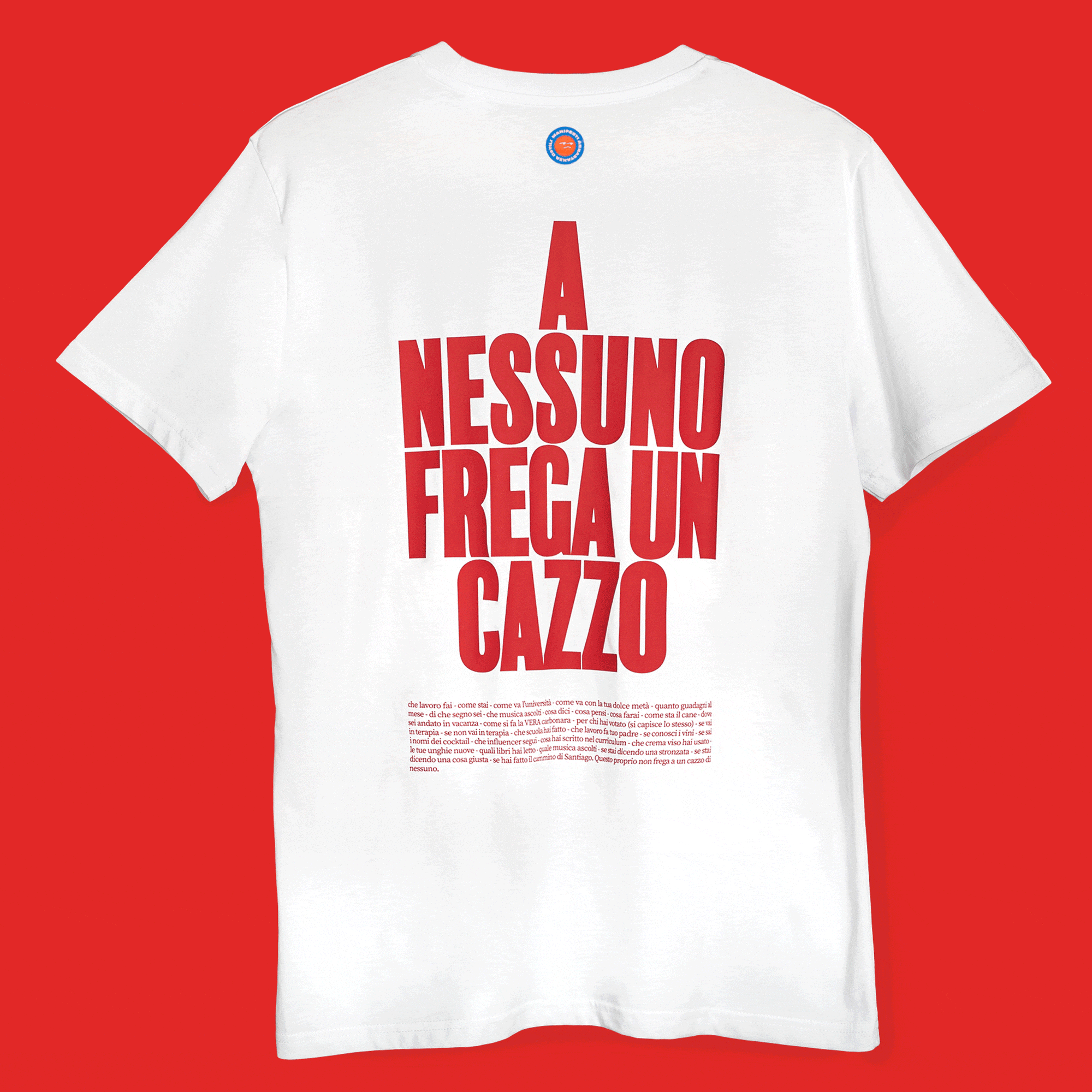 Maglietta A nessuno frega un cazzo ⚪️