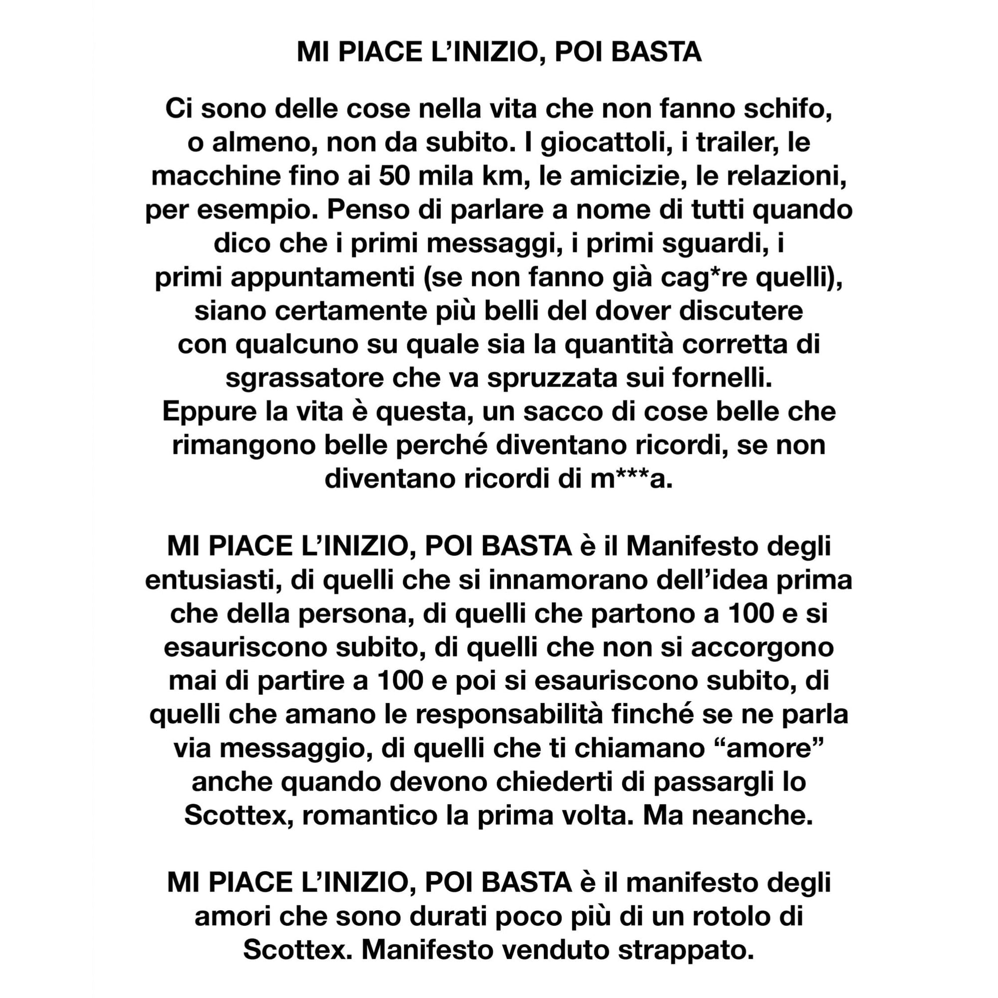 Mi piace l'inizio, poi basta