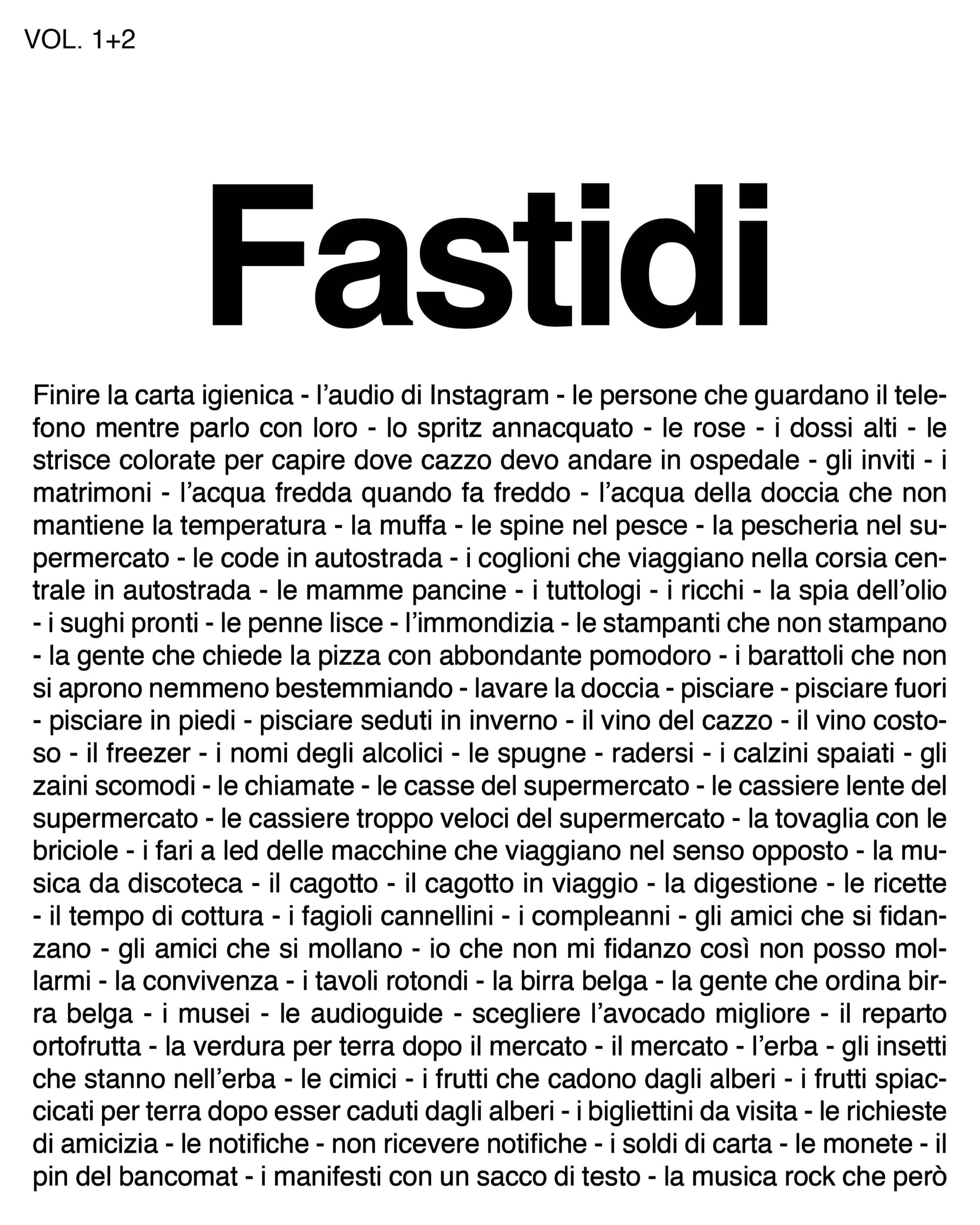 Fastidi vol. 1+2