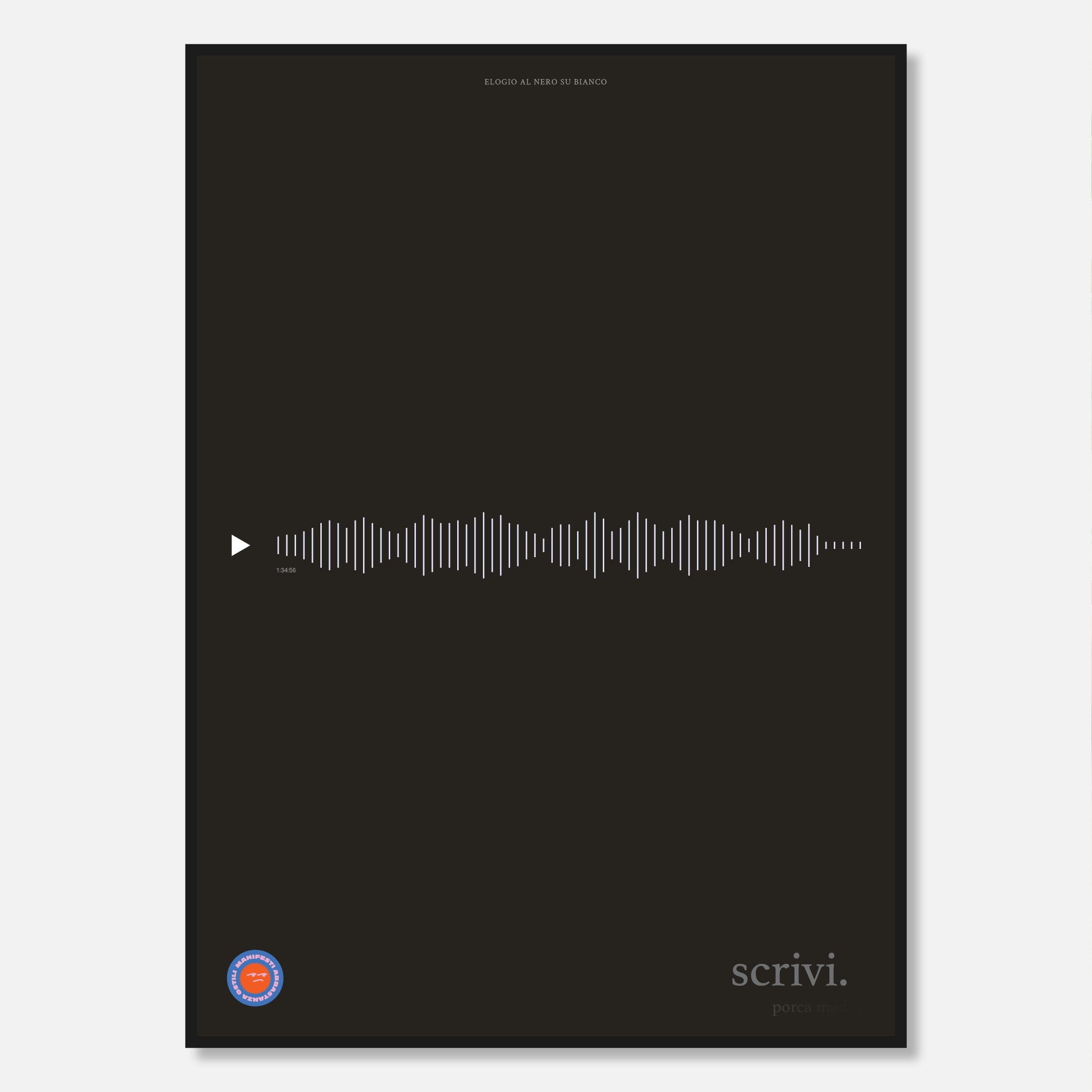 Scrivi + Sottotitolo abbastanza sfumato NERO