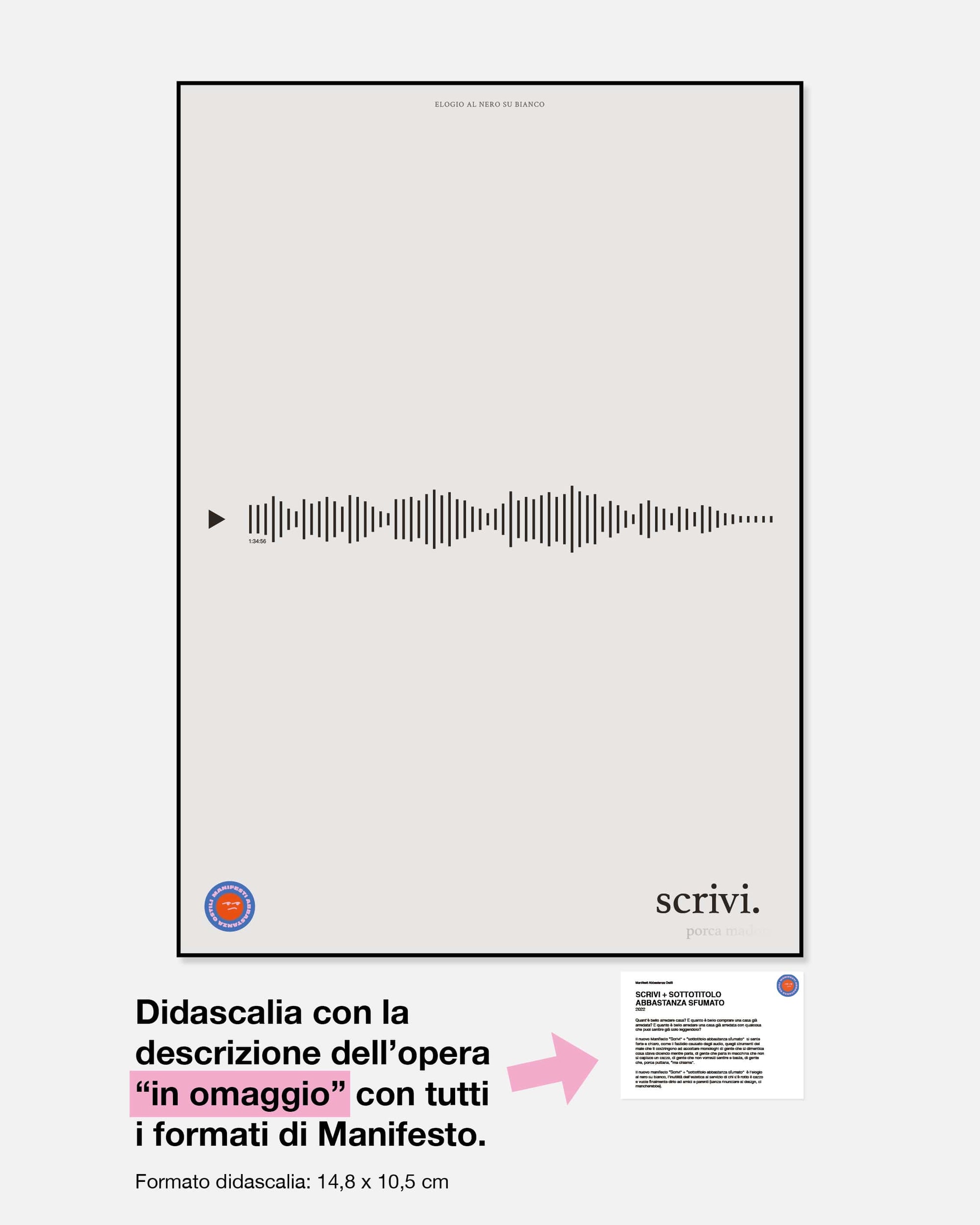 Scrivi + Sottotitolo abbastanza sfumato BIANCO